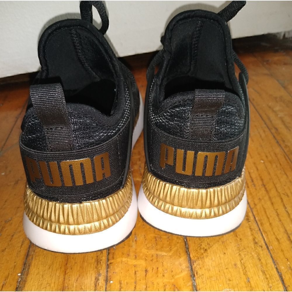 Puma 7.5 Pacer Next Cage running sneakers black gold - Picture 8 of 9